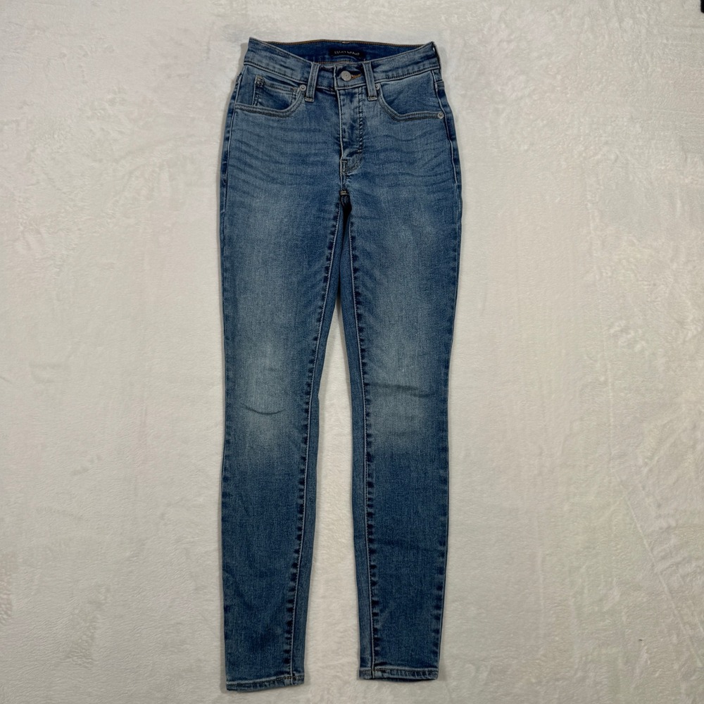 Lucky Brand Jeans Womens 24 Blue Skinny High Rise Medium Wash Denim Pants 11729